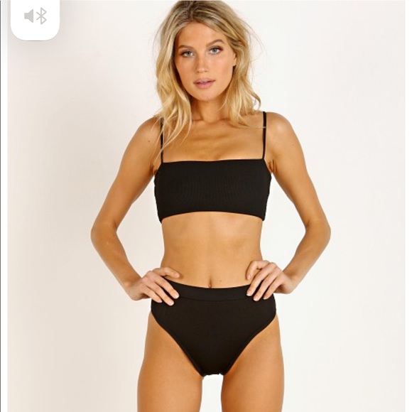 NWT Black LSPACE Swim Top - Picture 1 of 4